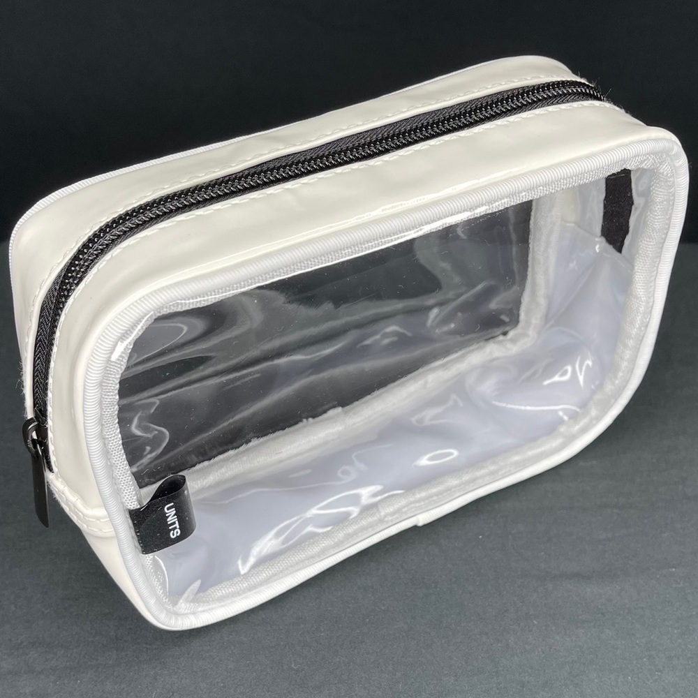 UNITS Unit 802 Small PVC Clear White Black Beauty Makeup Cosmetic Bag (New) - Picture 5 of 8